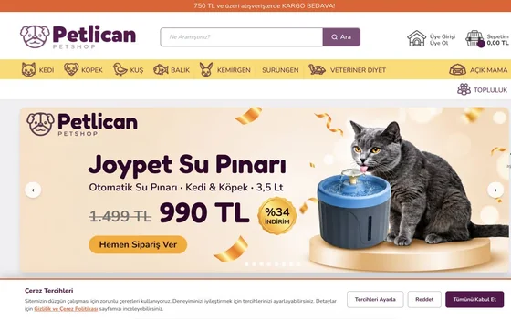 Petlican proje ekranı